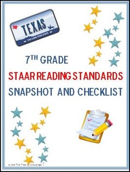 Preview of 7th Grade STAAR Reading Standards: Snapshot and Checklist