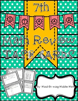Preview of 7th Grade STAAR Review TASK CARDS - 24 Readiness Standard Questions