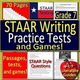 7th Grade STAAR Writing Practice Tests & Games Bundle SELF-GRADING GOOGLE FORMS!