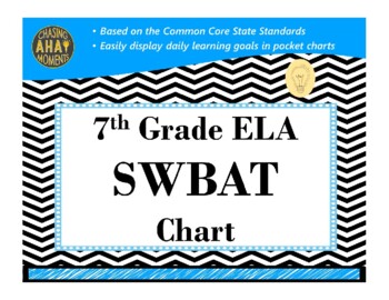 Preview of 7th Grade SWBAT Chart
