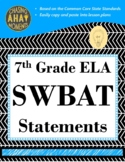 7th Grade SWBAT Statements