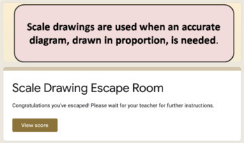 Preview of 7th Grade Scale Drawings Escape Room!!!