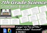 7th Grade Science Bundle - 11 Activities, 332 True and Fal