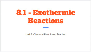 Preview of 7th Grade Science Complete Unit 8 Chemical Reactions Guided Notes & Questions