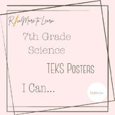 7th Grade Science TEKS Posters Black and White - I Can