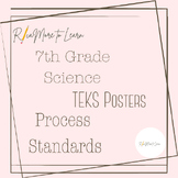 7th Grade Science TEKS Posters Black and White - Process S