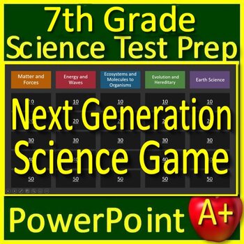 Preview of 7th Grade Science Test Prep Game: Review NGSS Units - Google Classroom Ready!