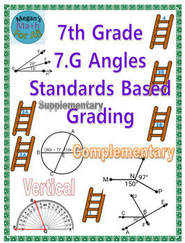 Preview of 7th Grade Standards Based Grading - Angle Measures - Editable