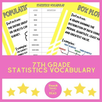 Preview of 7th Grade Statistics Vocabulary