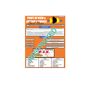 Preview of 7th Grade StudySync POINT OF VIEW & AUTHORS PURPOSE Guided Notes