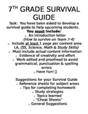 7th Grade Survival Guide Project