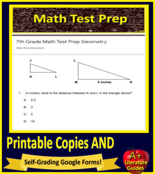 7th Grade Math Geometry Printable And Self Grading Google Forms Test Prep