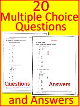 7th Grade Math Unit 2: The Number System - Grade 7 Test Prep Standardized
