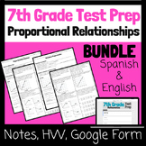 7th Grade Test Prep/Review- Proportional Relationships (En