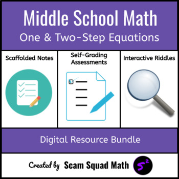 Preview of One & Two-Step Equations Bundle | Middle School Math