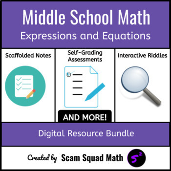 Preview of Unit #3 | 7th Grade | Expressions and Equations | Digital Resources Bundle