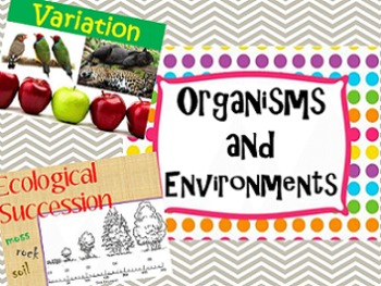 Preview of 7th Grade Vocabulary: Organisms and Environments