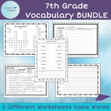 7th Grade Vocabulary Worksheets Bundle