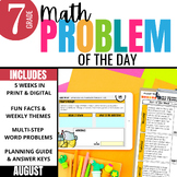 7th Grade Word Problem of the Day: Daily Summer Math Word 