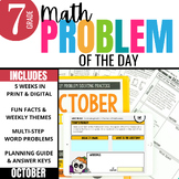 7th Grade Word Problem of the Day: Fall Math Word Problems