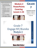 7th Math Module 2 Rational Numbers PowerPoint Bundle