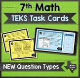 7th Math TEKS Task Cards ★ STAAR Redesign ★ NEW Question T