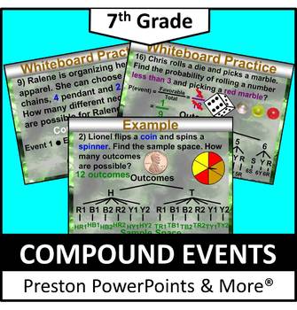 Preview of (7th) Compound Events in a PowerPoint Presentation