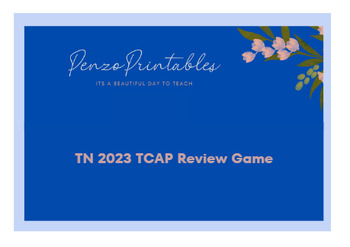 Preview of 7th Social Studies TCAP Review Game