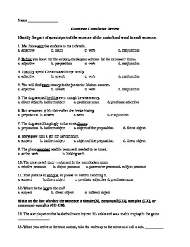 8th Grade Grammar Worksheets - Free Printable Worksheet