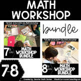 7th and 8th Grade Math Workshop Bundle - Math Stations Now