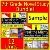 7th and 8th Grade Novel Study Bundle Free Sample