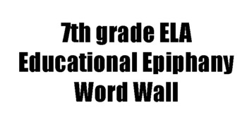 Preview of 7th grade ELA Word Wall