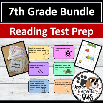 Preview of 7th grade ELA test prep bundle