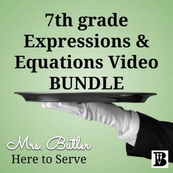 Preview of 7th grade Expressions and Equations Video BUNDLE