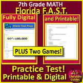 7th grade Math Florida FAST PM3 BUNDLE Practice Test Games