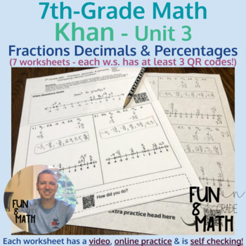 Preview of 7th grade math Fractions, Decimals, & Percentages