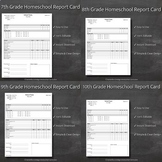 7th to 12th Grade Homeschool Report Cards