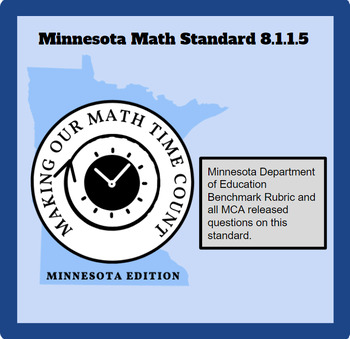Preview of 8.1.1.5 Minnesota Math Standard/Benchmark Rubric/MCA Released Questions