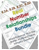 8.2A, 8.2B, 8.2C and 8.2D Real Number Relationships Bundle