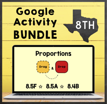 Preview of TEKS 8.5F ✩ 8.5A ✩ 8.4B ✩ Proportions ✩ Google Slides Activity BUNDLE
