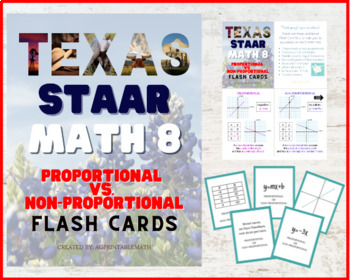Preview of 8.5F - Proportional vs. Non-Proportional Flash Cards