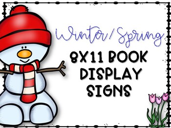 Preview of 8.5x11 Winter and Spring Book Display Signs