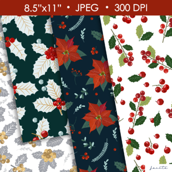 Poinsettia Scrapbook Paper - Reminisce A Christmas Story - 5pc – Country  Croppers