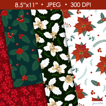 Poinsettia Scrapbook Paper - Reminisce A Christmas Story - 5pc – Country  Croppers