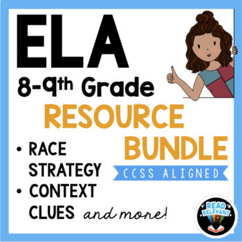 Preview of ELA Skills Reading Comprehension & Writing Activities 8-9th Grade Bundle