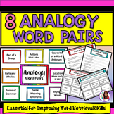 8 Analogy Word Pair Sets For Improving Word Retrieval Skills