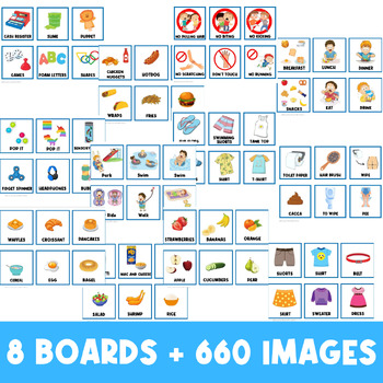 Preview of 8 CHOICE BOARDS + 660 CARDS | FIRST THEN BOARDS | BEHAVIOR | VISUAL SCHEDULE