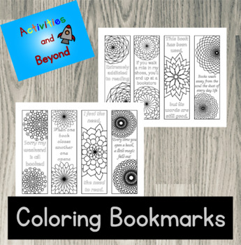 BEST VALUE Beautiful Patterns Coloring Bookmarks Set of 3 Bookmark PDF  Print and Cut, Floral, Mandala, Relaxing Activity for Book Lovers 