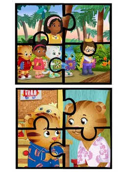 Preview of 8 Daniel Tiger Puzzles ages 3-5 Preschool Daycare Family Executive Functions