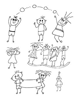 8 Doodle Borders and 6 Kids Graphic zip file .png format by Luisa Hawkins